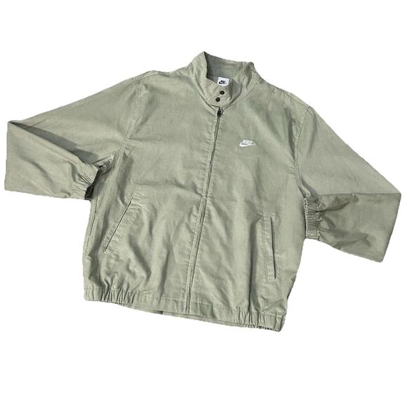 Nike Other - Nike Sportswear Club Corduroy Harrington Jacket Full Zip Large Green FZ0631-370